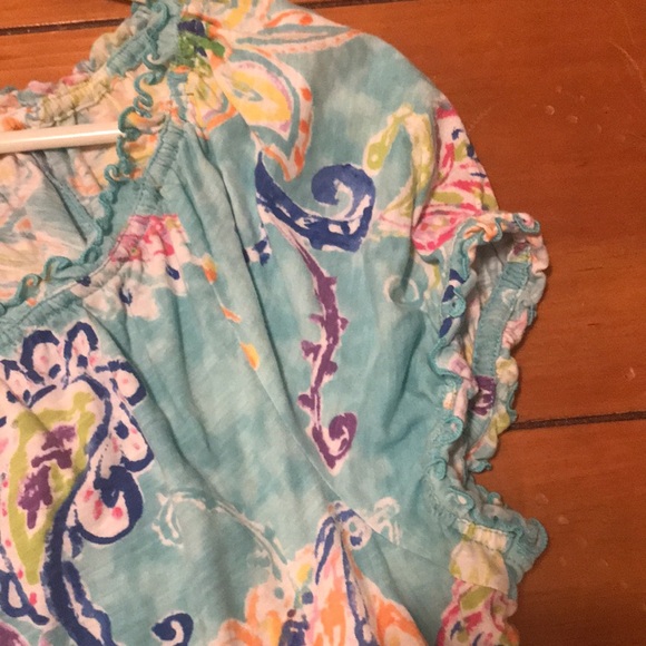 LRL Lauren Jeans CO. Ralph Lauren, Large paisley floral multi colored on blues. - Picture 4 of 10